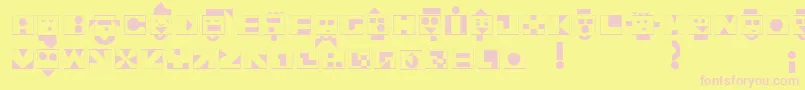 Linotypeshortstory Font – Pink Fonts on Yellow Background