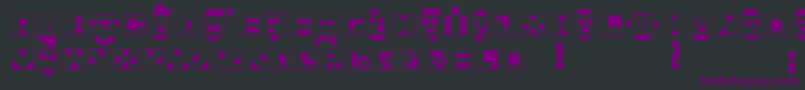 フォントLinotypeshortstory – 黒い背景に紫のフォント