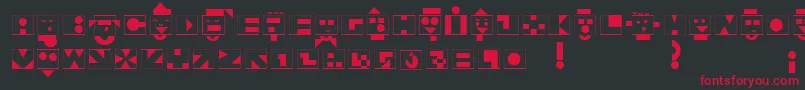 Linotypeshortstory Font – Red Fonts on Black Background