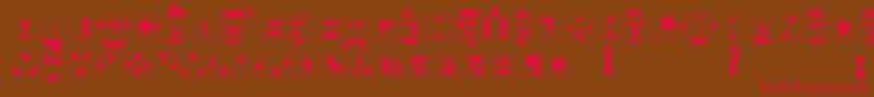 Police Linotypeshortstory – polices rouges sur fond brun