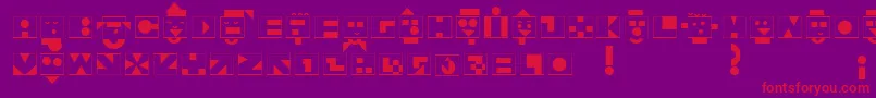 Linotypeshortstory Font – Red Fonts on Purple Background