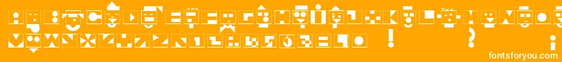 Linotypeshortstory Font – White Fonts on Orange Background
