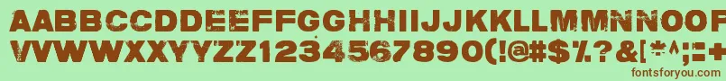 CharlieDontSurf Font – Brown Fonts on Green Background