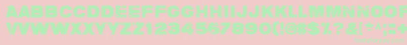 CharlieDontSurf Font – Green Fonts on Pink Background