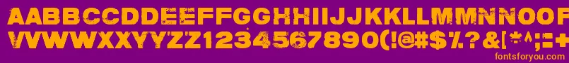 CharlieDontSurf Font – Orange Fonts on Purple Background