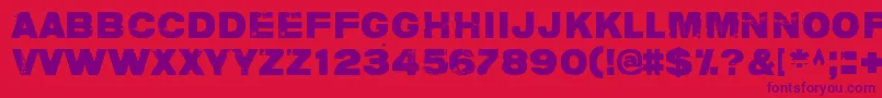 CharlieDontSurf Font – Purple Fonts on Red Background