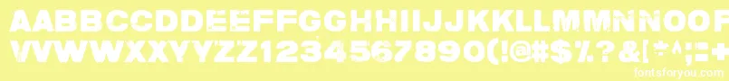 More about CharlieDontSurf Font CharlieDontSurf Font – White Fonts on Yellow Background