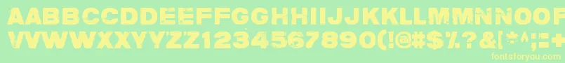 CharlieDontSurf Font – Yellow Fonts on Green Background