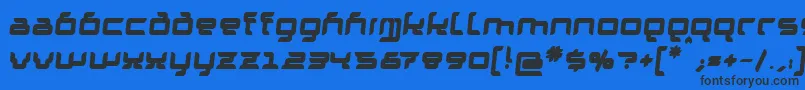 Шрифт GranolaeHeavyItalic – чёрные шрифты на синем фоне