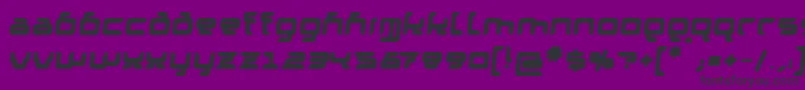 GranolaeHeavyItalic Font – Black Fonts on Purple Background