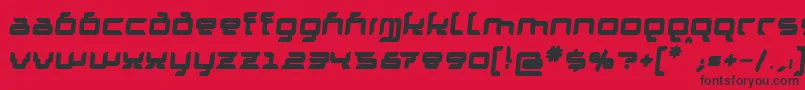 GranolaeHeavyItalic Font – Black Fonts on Red Background