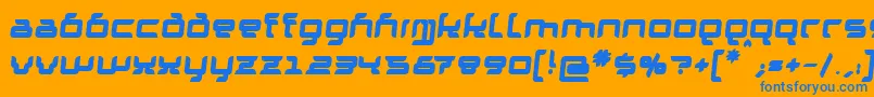 fuente GranolaeHeavyItalic – Fuentes Azules Sobre Fondo Naranja