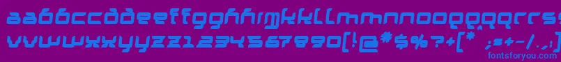 Шрифт GranolaeHeavyItalic – синие шрифты на фиолетовом фоне