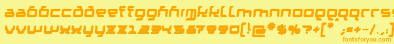 GranolaeHeavyItalic Font – Orange Fonts on Yellow Background