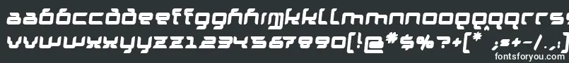 フォントGranolaeHeavyItalic – 黒い背景に白い文字