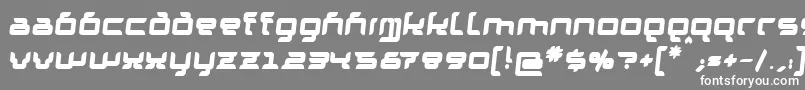 フォントGranolaeHeavyItalic – 灰色の背景に白い文字