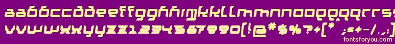 GranolaeHeavyItalic Font – Yellow Fonts on Purple Background