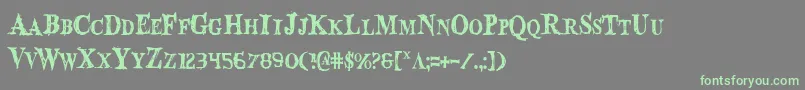 Fonte BloodCrowCondensed – fontes verdes em um fundo cinza