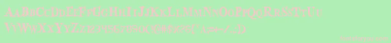 BloodCrowCondensed Font – Pink Fonts on Green Background