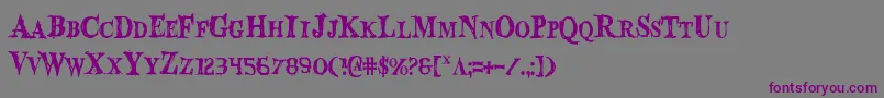 Шрифт BloodCrowCondensed – фиолетовые шрифты на сером фоне