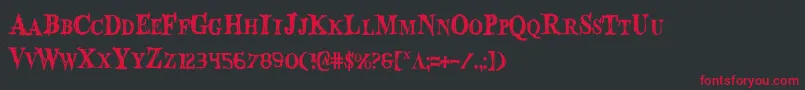 BloodCrowCondensed Font – Red Fonts on Black Background