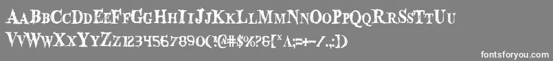 フォントBloodCrowCondensed – 灰色の背景に白い文字