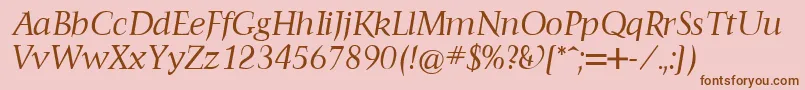 Fascinatespecialbolditalic Font – Brown Fonts on Pink Background