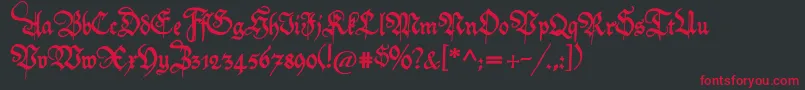 Friedolin Font – Red Fonts on Black Background
