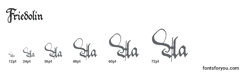 Friedolin Font Sizes