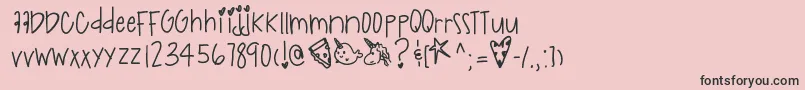 Indigoracers Font – Black Fonts on Pink Background