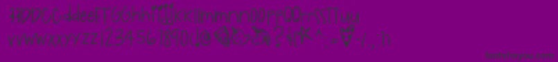 Indigoracers Font – Black Fonts on Purple Background