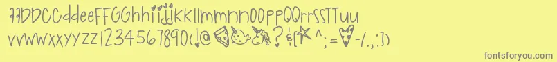 Indigoracers Font – Gray Fonts on Yellow Background