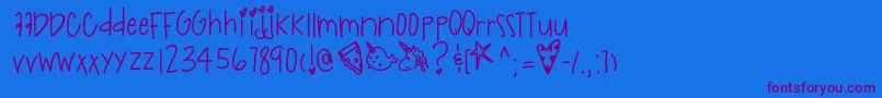 Indigoracers Font – Purple Fonts on Blue Background