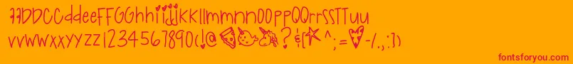 fuente Indigoracers – Fuentes Rojas Sobre Fondo Naranja