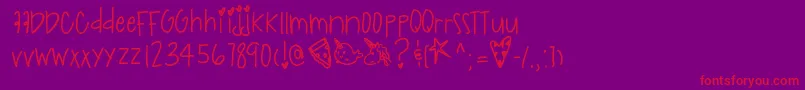 Indigoracers Font – Red Fonts on Purple Background