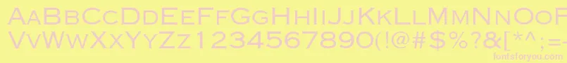 Copperplategothicstd32ab Font – Pink Fonts on Yellow Background