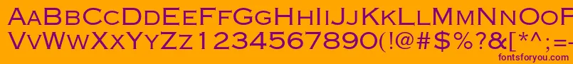 Copperplategothicstd32ab Font – Purple Fonts on Orange Background