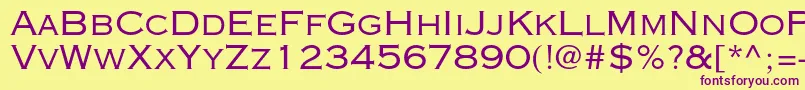 Copperplategothicstd32ab Font – Purple Fonts on Yellow Background