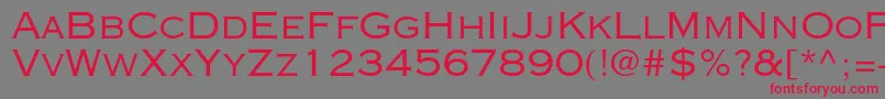フォントCopperplategothicstd32ab – 赤い文字の灰色の背景