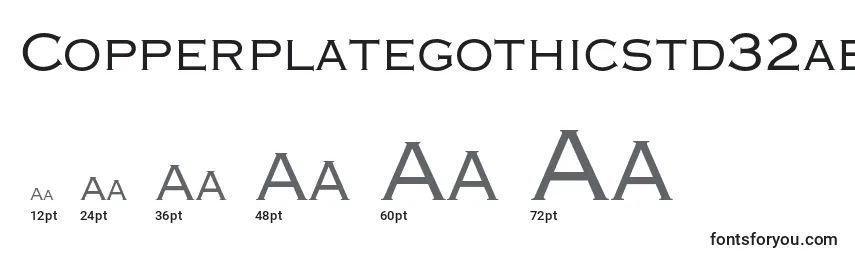 Размеры шрифта Copperplategothicstd32ab