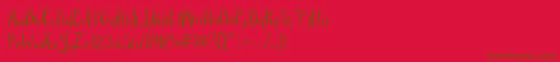 Thicket-fontti – ruskeat fontit punaisella taustalla