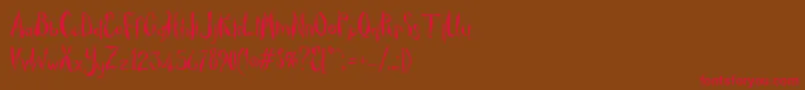 Thicket Font – Red Fonts on Brown Background