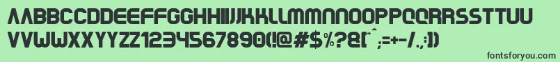 RrBeaver Font – Black Fonts on Green Background