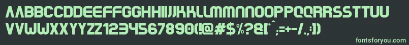 RrBeaver Font – Green Fonts on Black Background