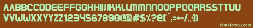 RrBeaver Font – Green Fonts on Brown Background