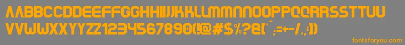 RrBeaver Font – Orange Fonts on Gray Background