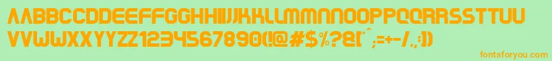 RrBeaver Font – Orange Fonts on Green Background