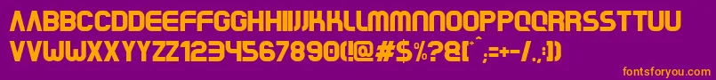 RrBeaver Font – Orange Fonts on Purple Background