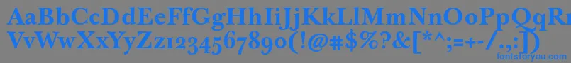 JbaskervilletextBold Font – Blue Fonts on Gray Background