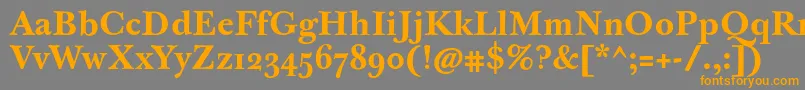 JbaskervilletextBold Font – Orange Fonts on Gray Background